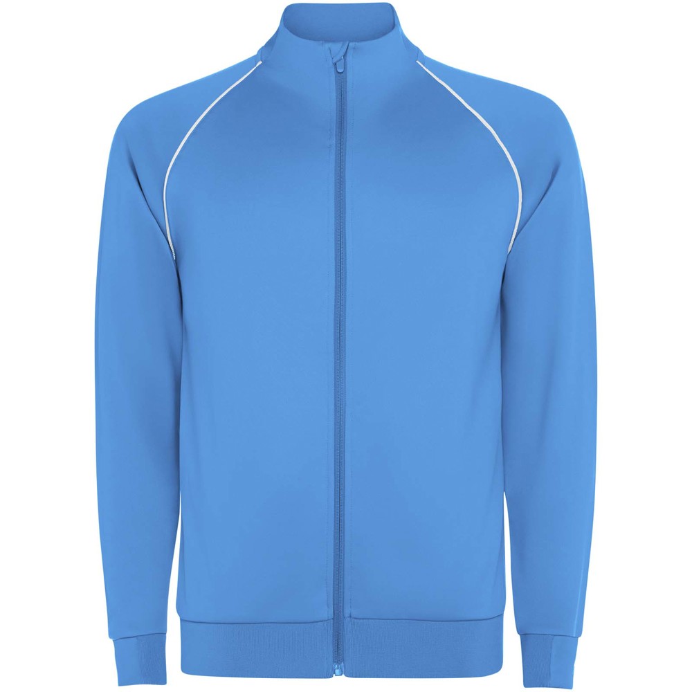 Valier herensweatshirt met doorlopende rits - Fluor turquoise