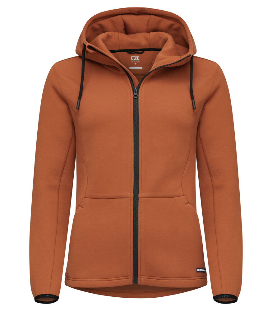 Cutter & Buck - Pemberton Hood FZ Dames - Roest Oranje