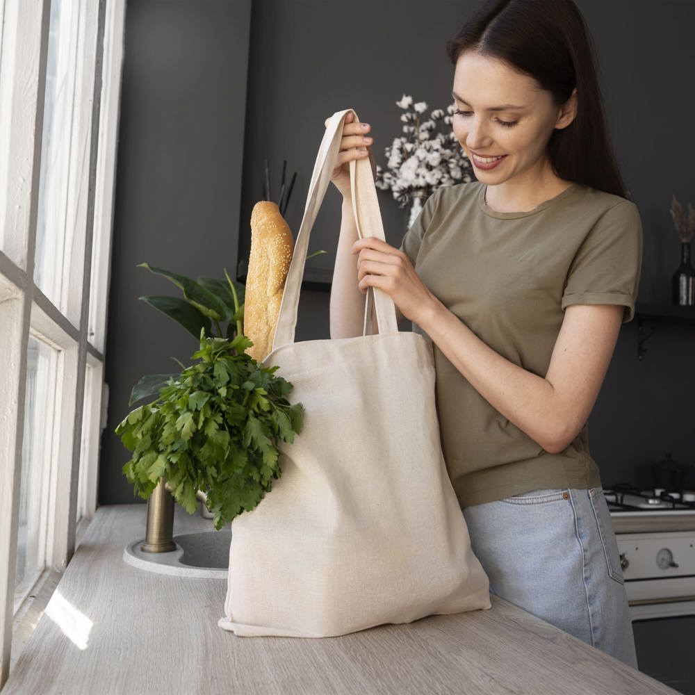 Boodschappentas canvas OEKO-TEX®280g/m² 42x12x43cm