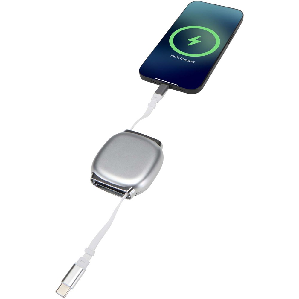 Alphard 100W oplaadkabel van gerecycled plastic met uitschuifbare kabel, CarPlay en PD-oplaadfunctie