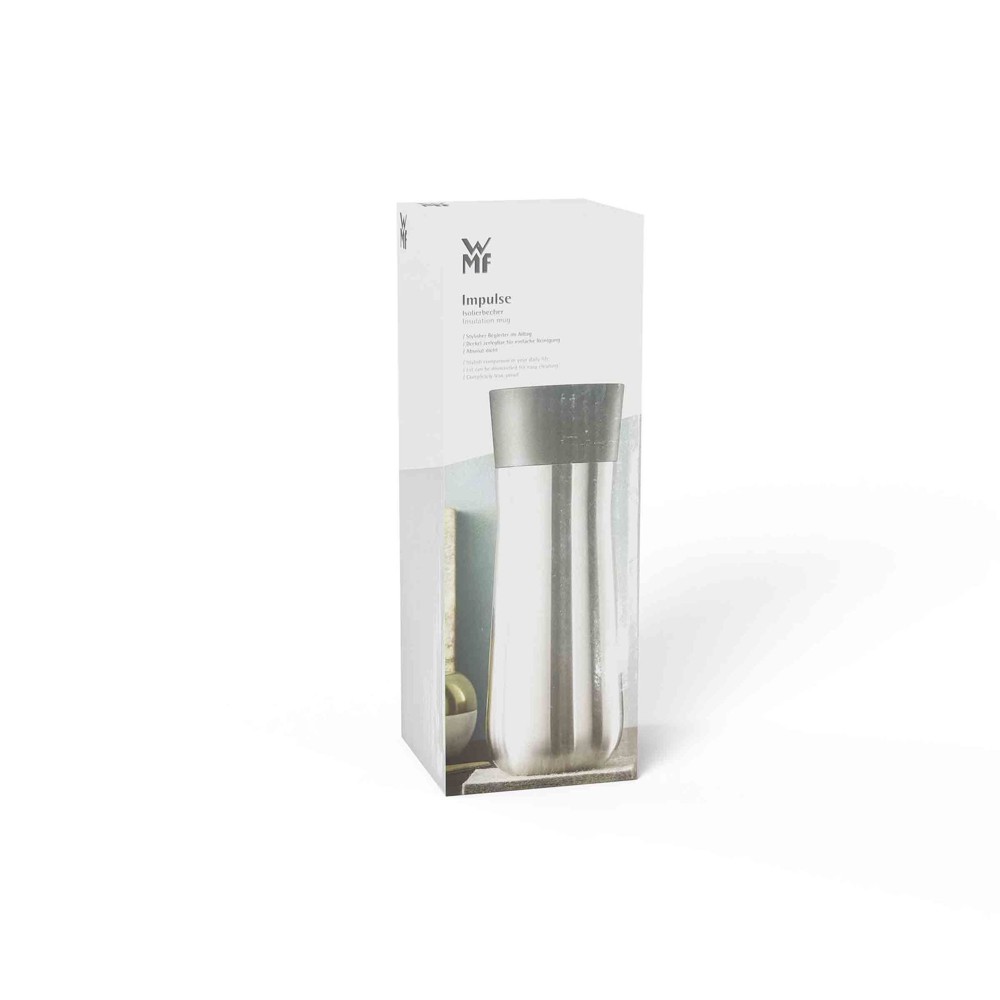 WMF Impulse Insulation Mug 0.35L- Brushed Cromargan