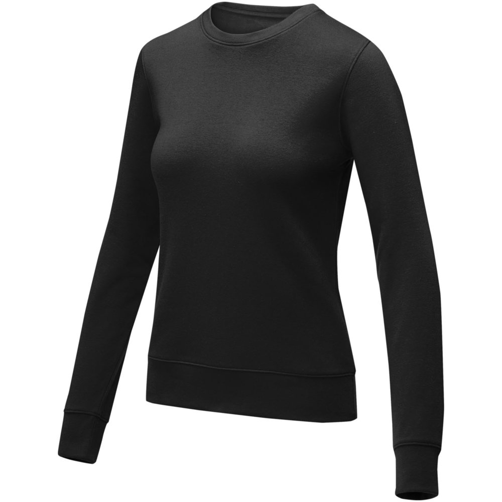 Zenon dames sweater met crewneck - Zwart