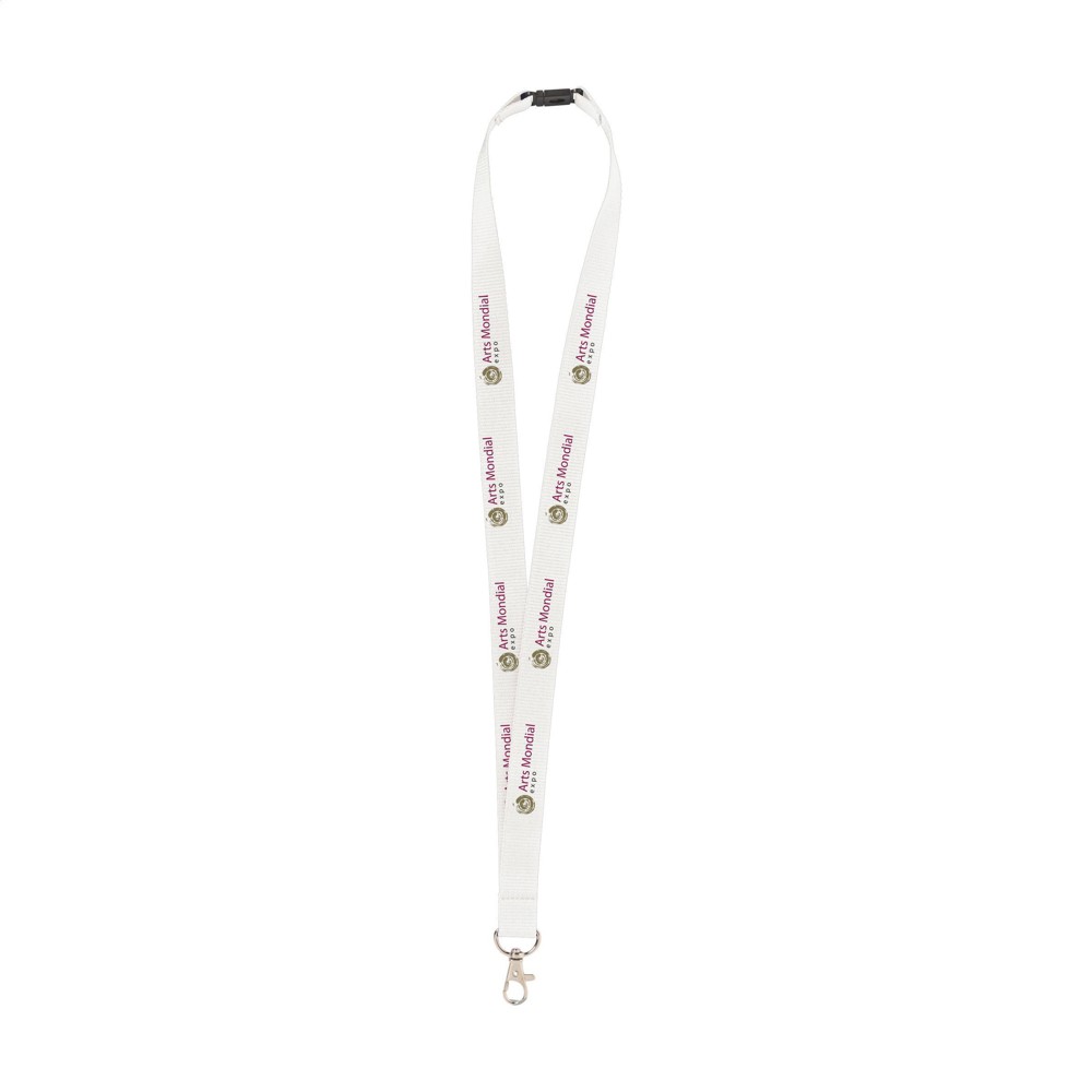 KeyCord Budget Safety 2 cm lanyard - wit (± PMS White)