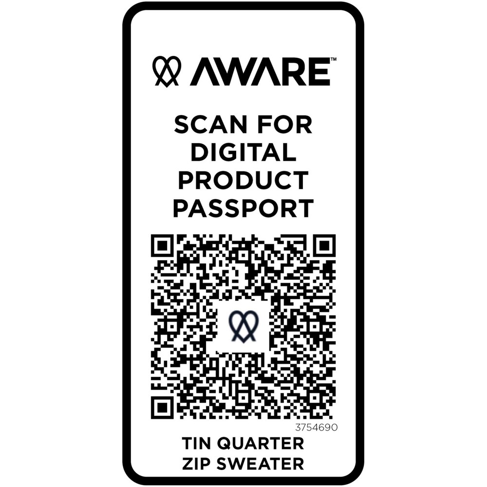 Tin 280 g/m² uniseks Aware™ gerecyclede trui met kwartrits