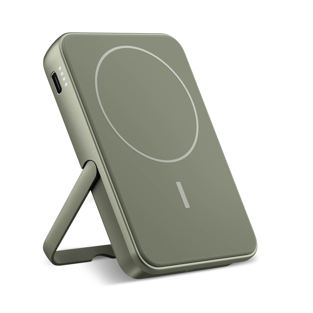 2PBM5000| Fresh 'n Rebel Geschikt voor MagSafe Draadloze Powerbank 5000mAh - Dried Green