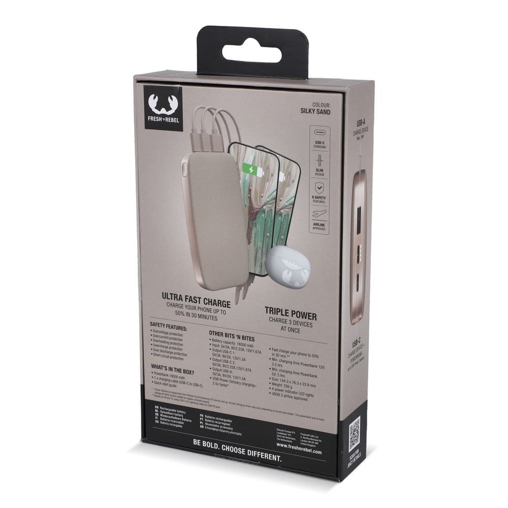 2PB18100 | Fresh 'n Rebel Powerbank 18000mAh USB-C Fast Charging 20W
