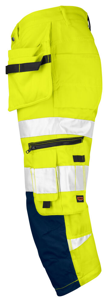 Jobman - 2217 Hi-Vis Long Shorts Geel/Navy C44