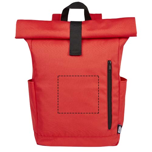 Byron 15,6" rugzak van GRS RPET met opgerolde bovenkant 18 L