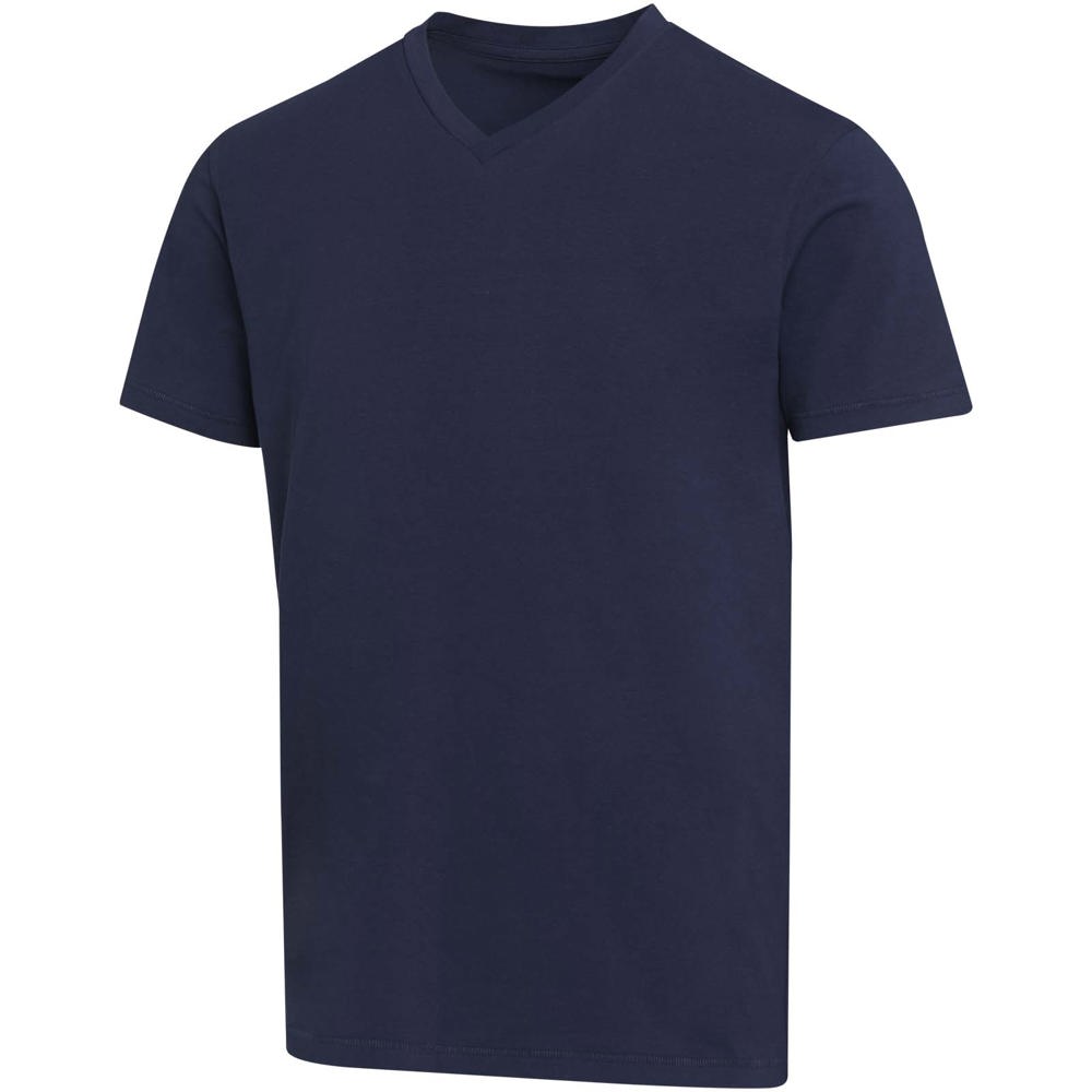 Balfour 200 g/m² unisex OCS organisch T-shirt met korte mouwen en V-hals - Marineblauw