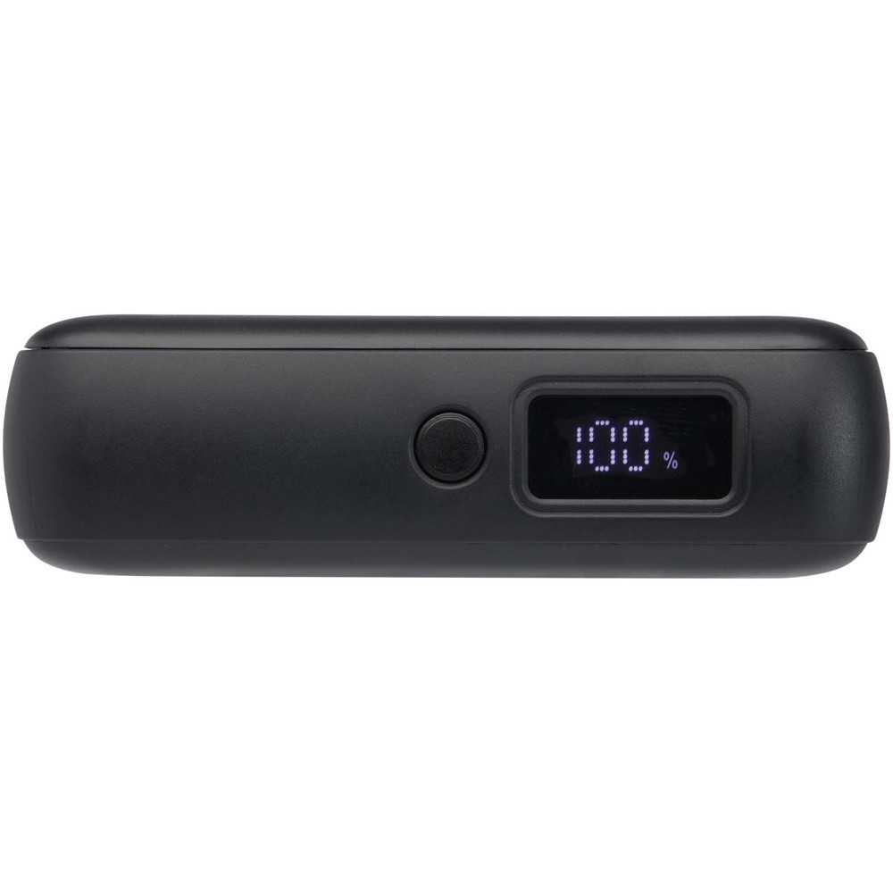 Acrux tabletpowerbank van 10.000 mAh 35 W met ingebouwde Type-C kabel van gerecycled plastic