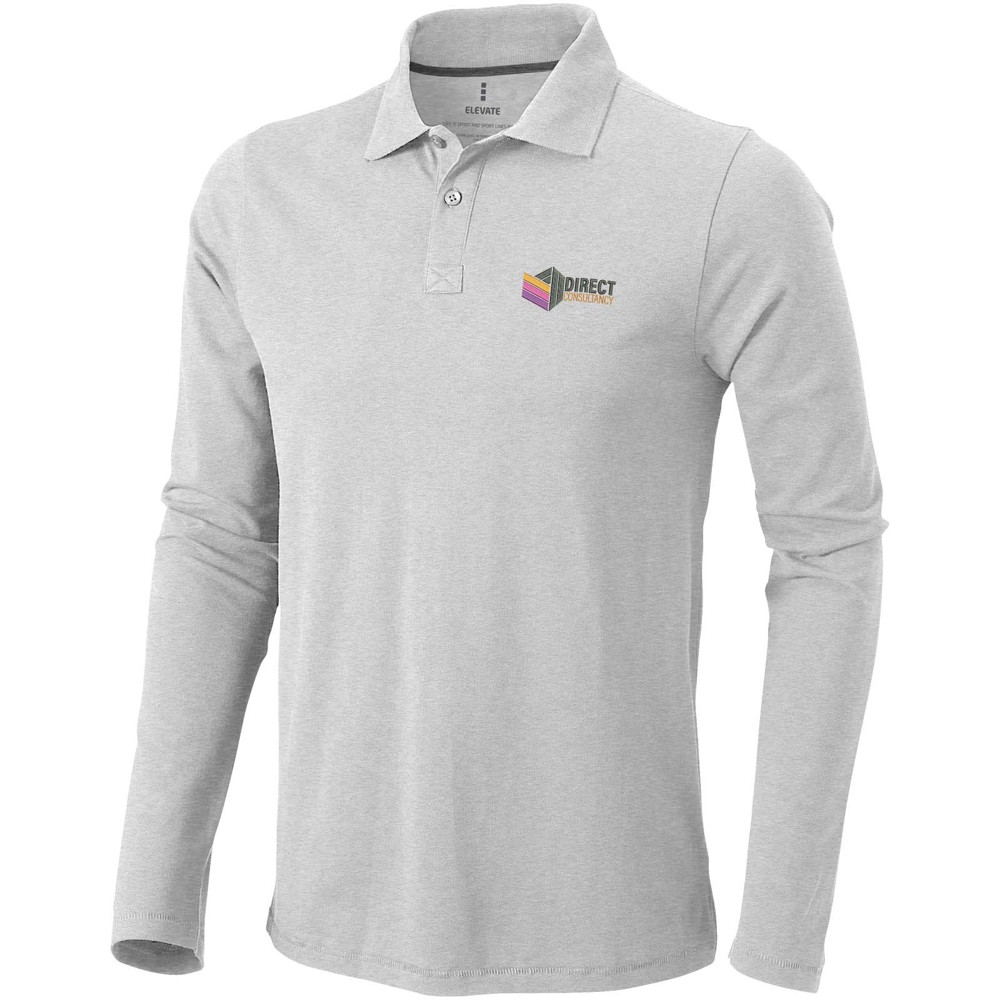 Calgary 180 g/m² herenpolo met lange mouwen
