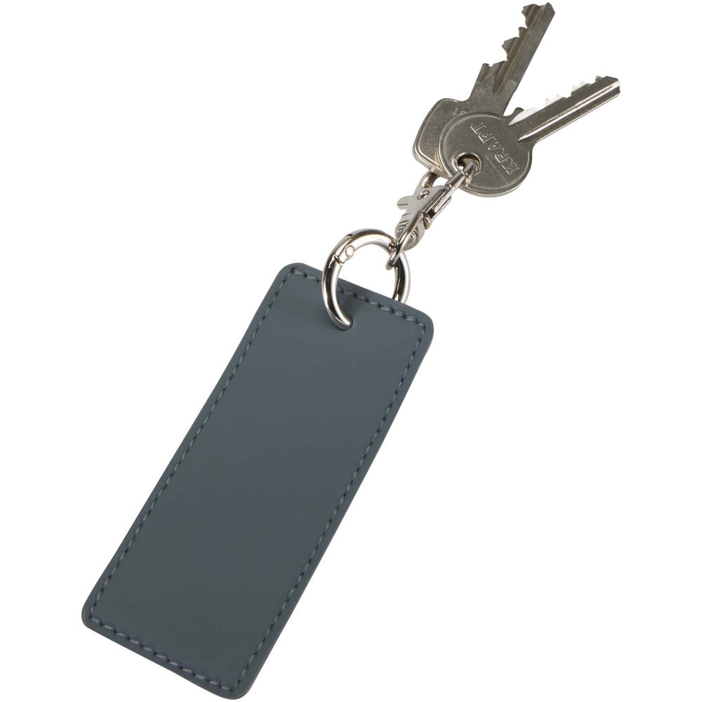 Resi Plus GRS gerecyclede rechthoekige bedelsleutelhanger