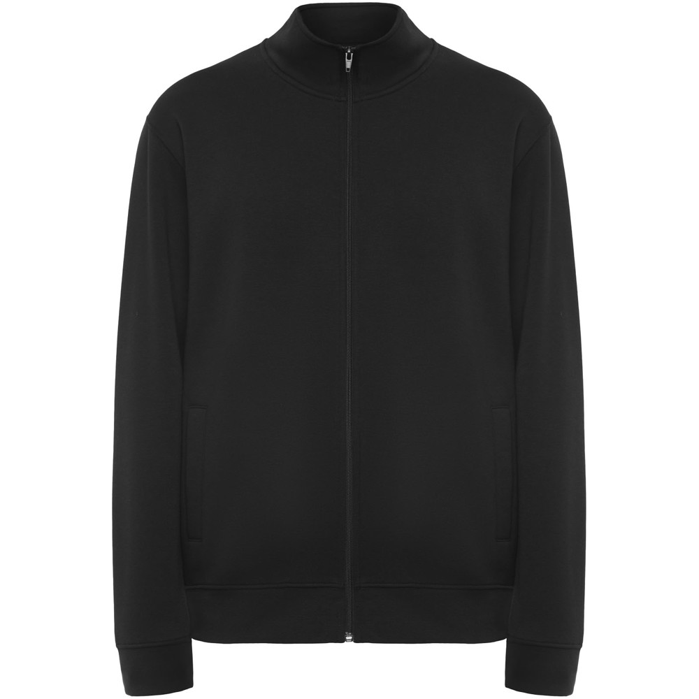 Ulan 280 g/m² unisex sweater met volledige rits - Zwart