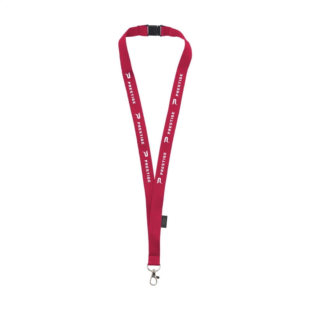 Lanyard Safety GRS RPET 2 cm keycord - rood (± PMS 185C)
