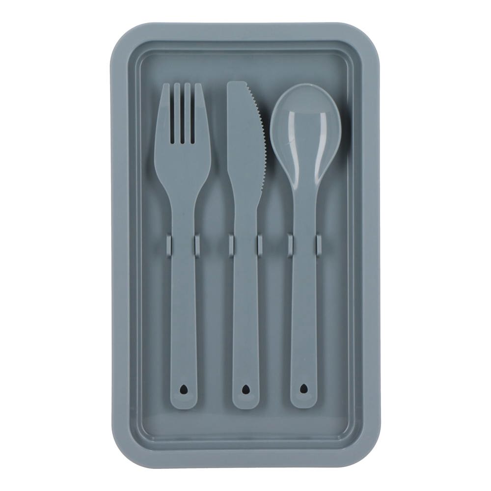 Dubbellaagse Lunchbox met Bestek