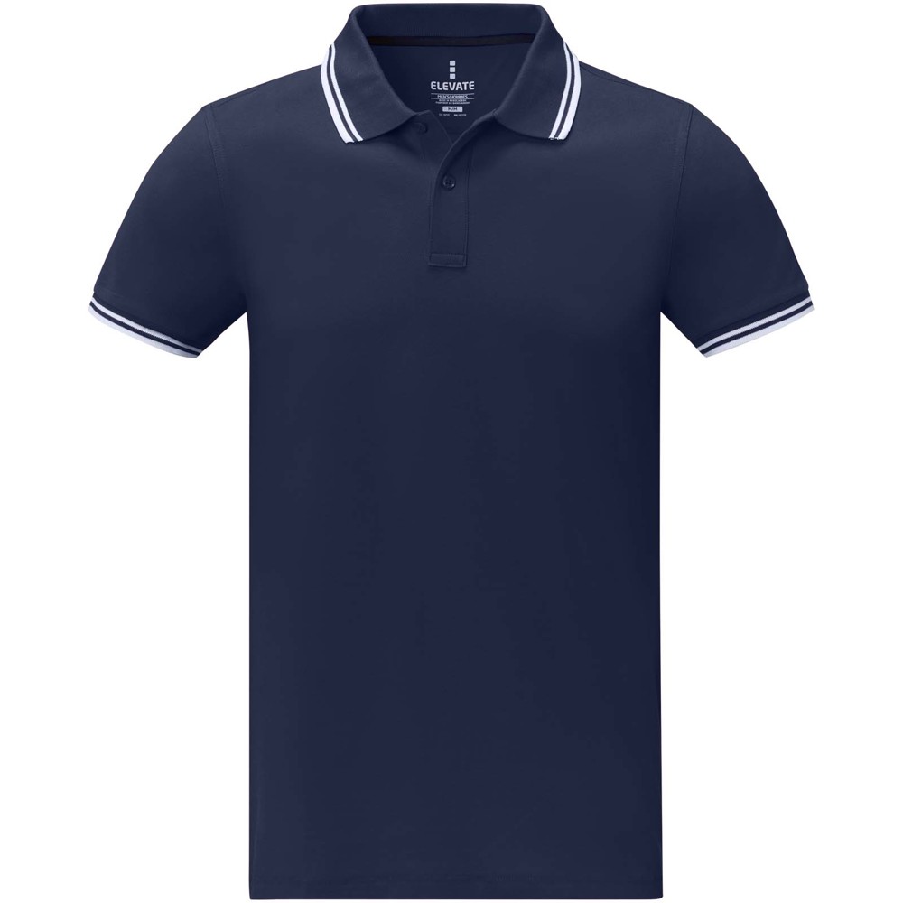 Amarago 200 g/m² tipping herenpolo met korte mouwen