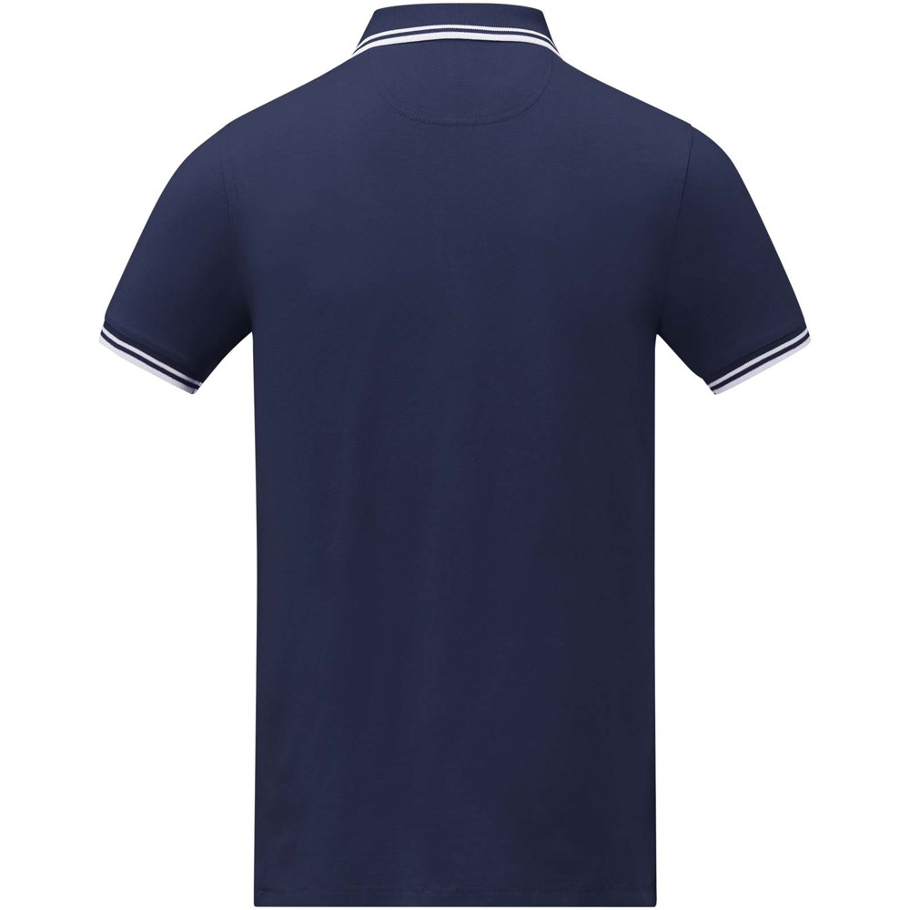 Amarago 200 g/m² tipping herenpolo met korte mouwen