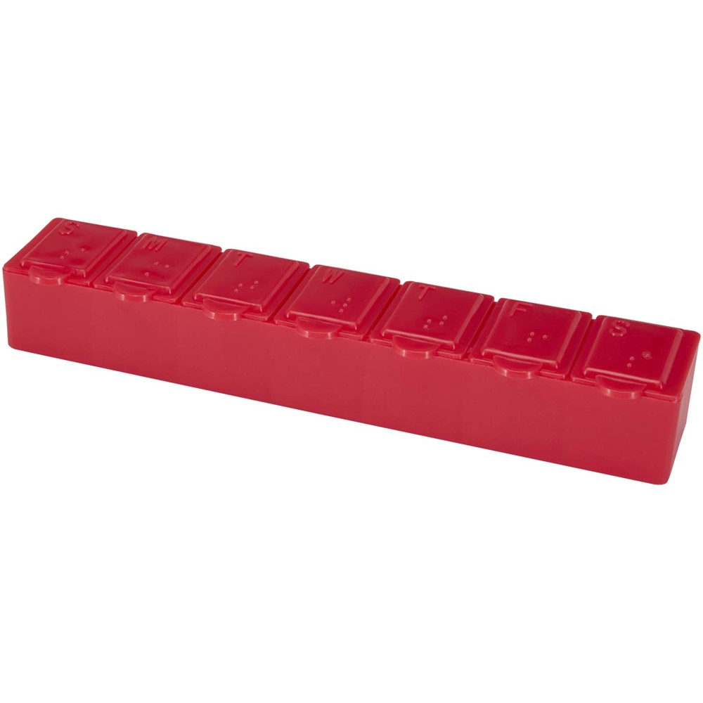Dose 7 daagse organizer voor multivitaminen - Rood