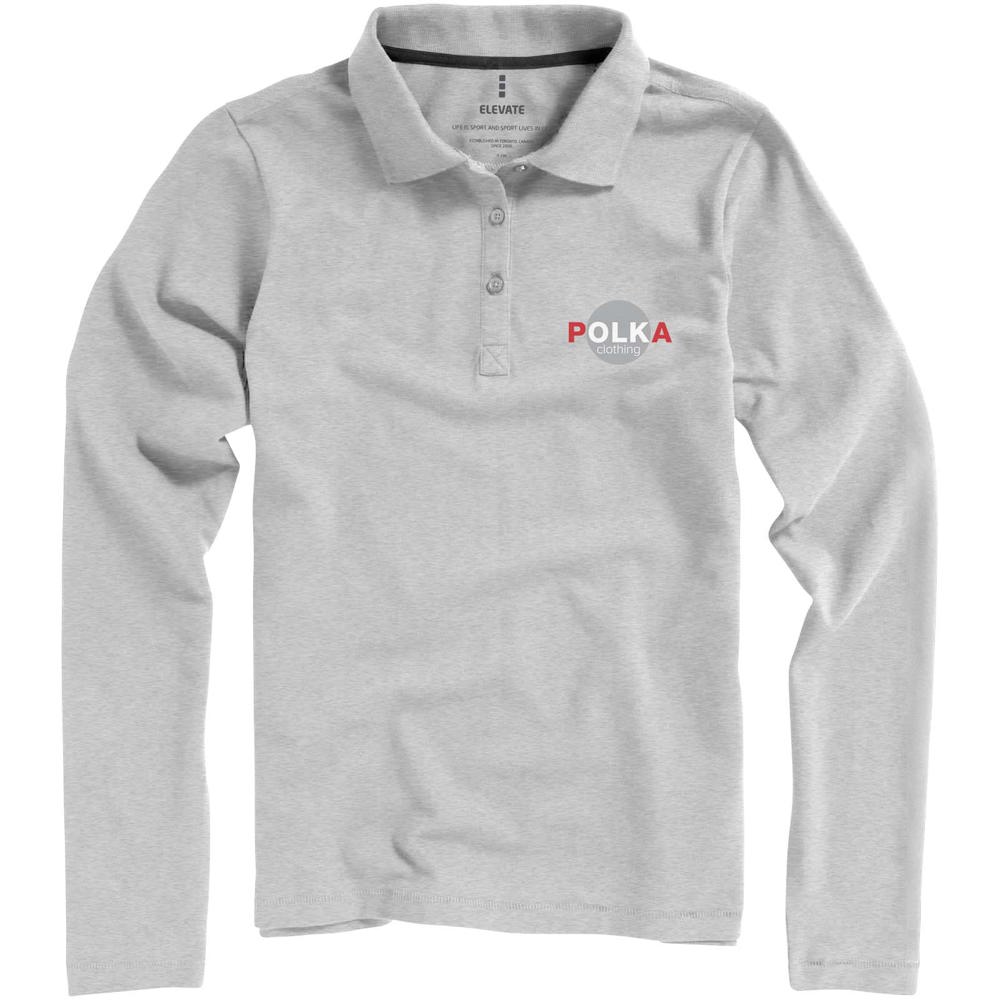 Calgary 180 g/m² damespolo met lange mouwen
