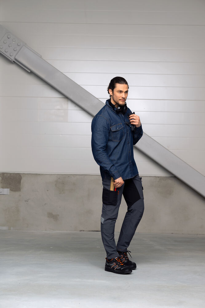 Jobman - 2194 Stretch Service Trousers Donkergrijs/Zwart 146
