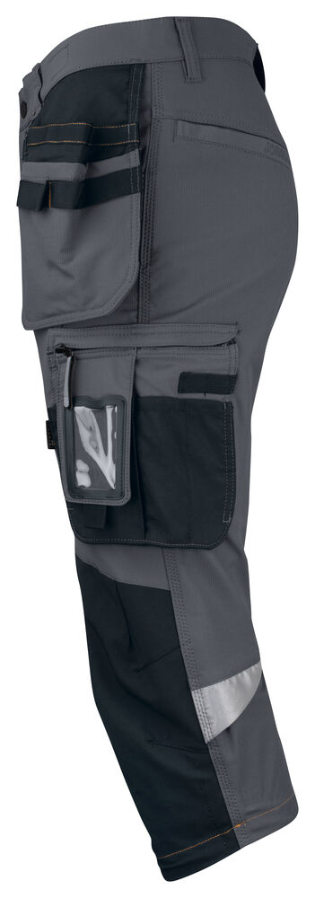 Jobman - 2195 Stretch Long Shorts HP Donkergrijs/Zwart C44