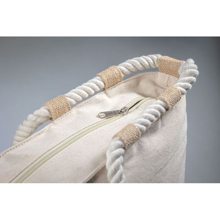 MAKENKE - Strandtas canvas/jute