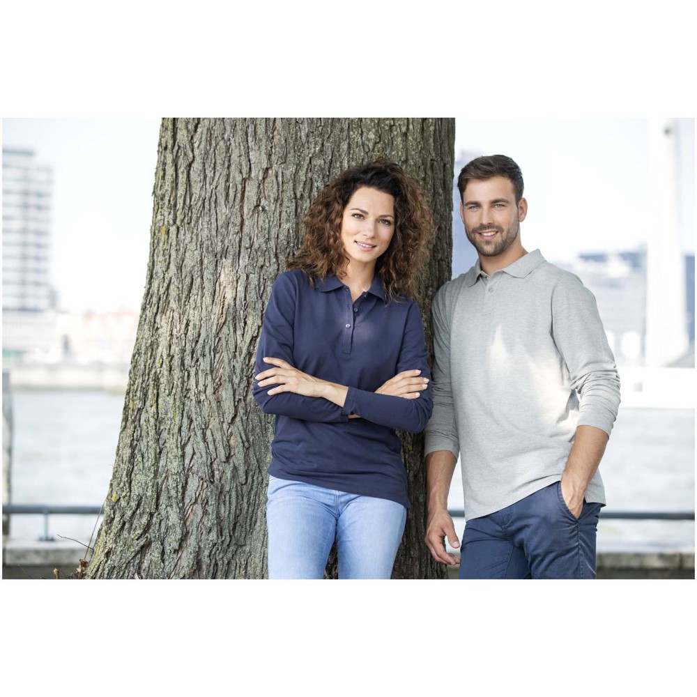 Calgary 180 g/m² herenpolo met lange mouwen
