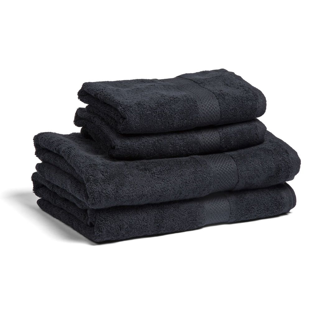 Lord Nelson Fairtrade handdoek 70x130cm set van 3 - Zwart