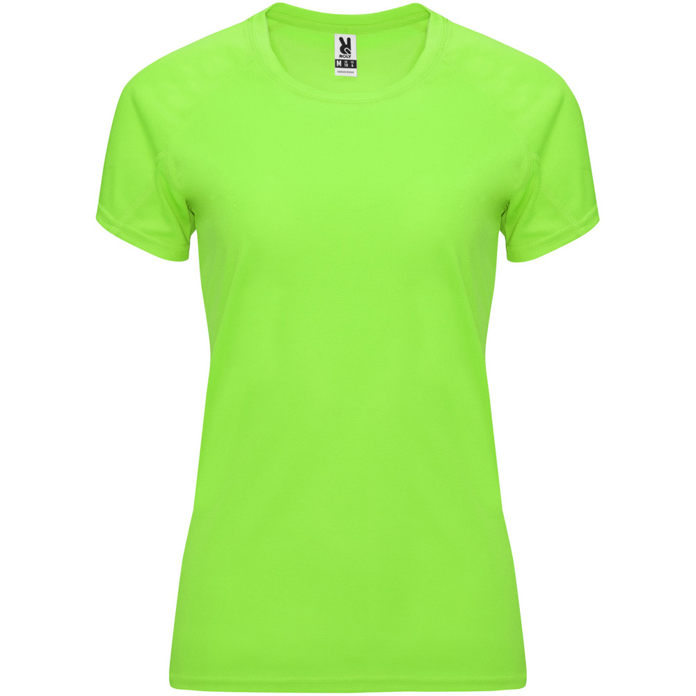 Bahrain 135 g/m² sportshirt met korte mouwen voor dames - Fluor groen