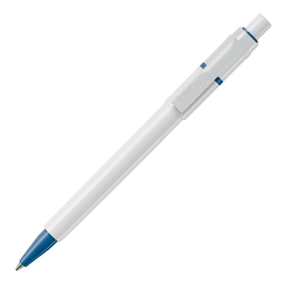 Balpen Baron hardcolour - Wit / Lichtblauw
