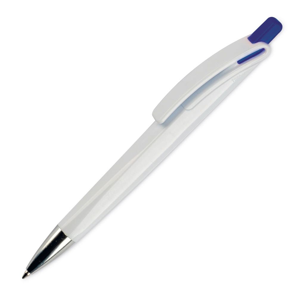 Balpen Riva hardcolour - Wit / Donkerblauw