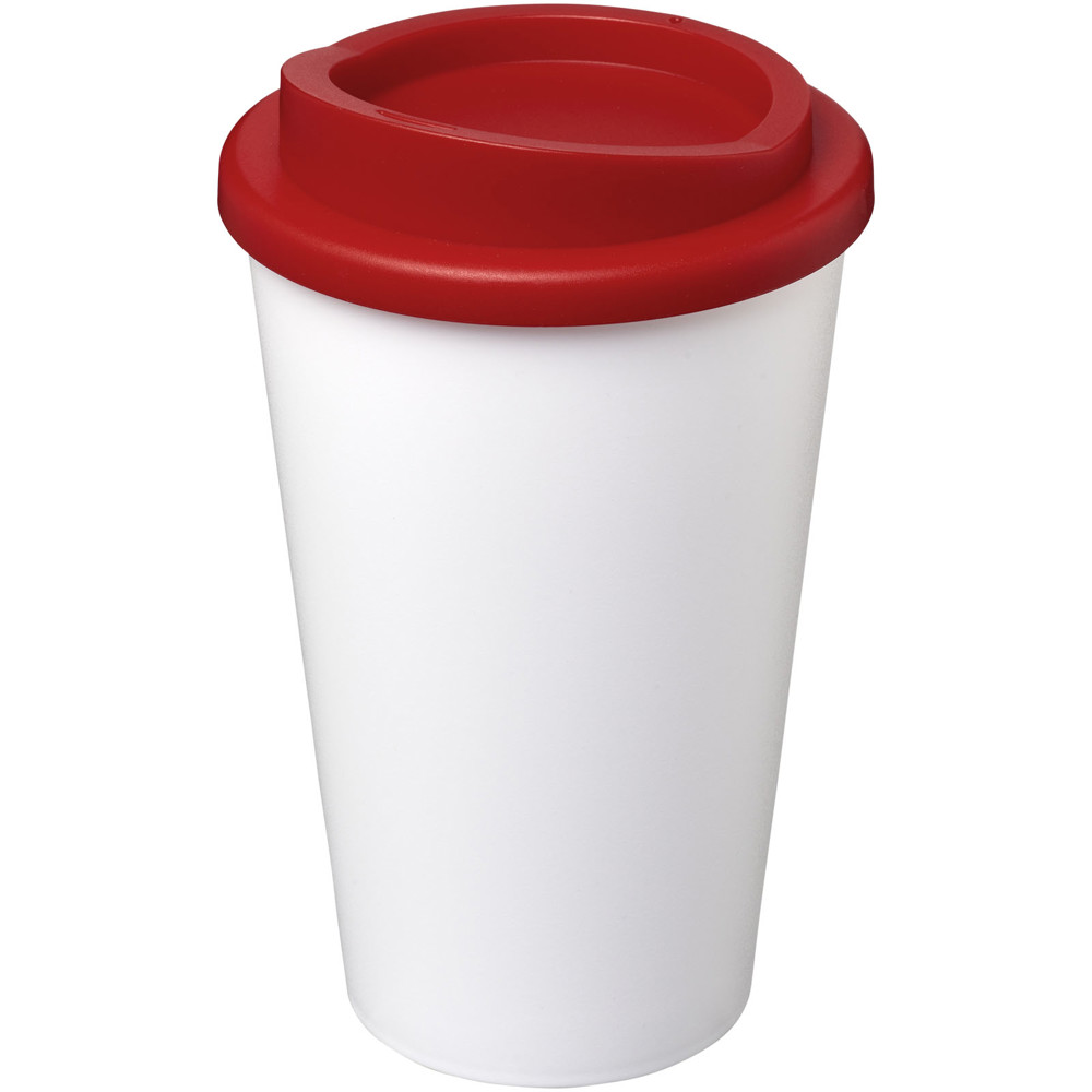 Americano® 350 ml geïsoleerde beker - Wit, Rood