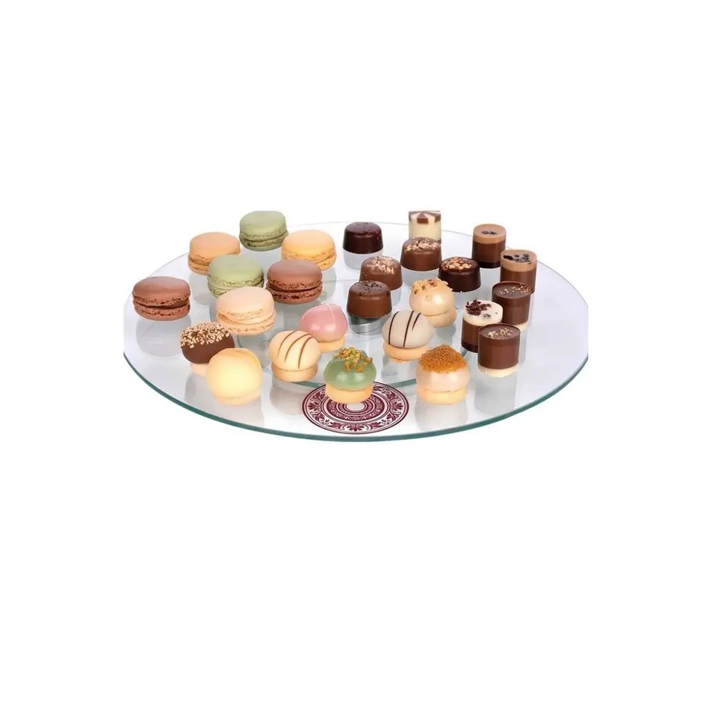 ALPINA Rotating Cake Plate Glass Ø32.2cm- Wit