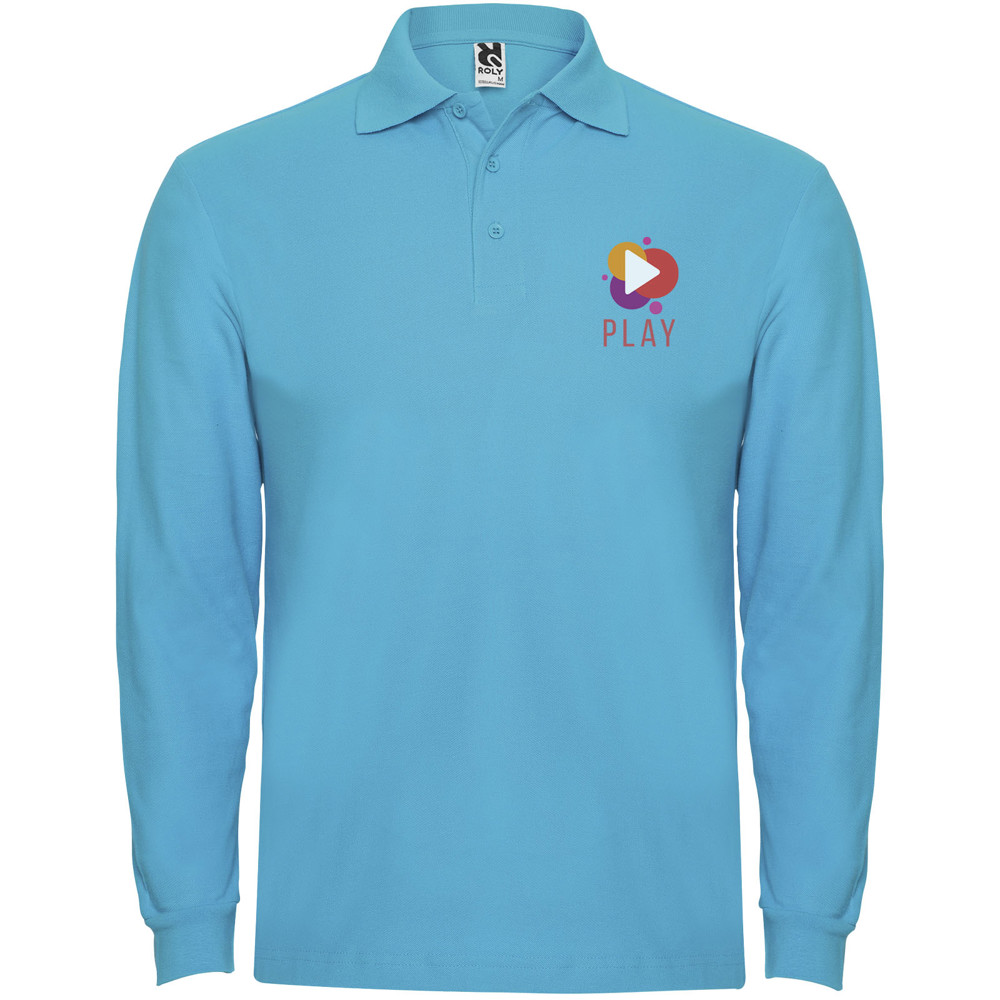 Estrella 220 g/m² herenpolo met lange mouwen