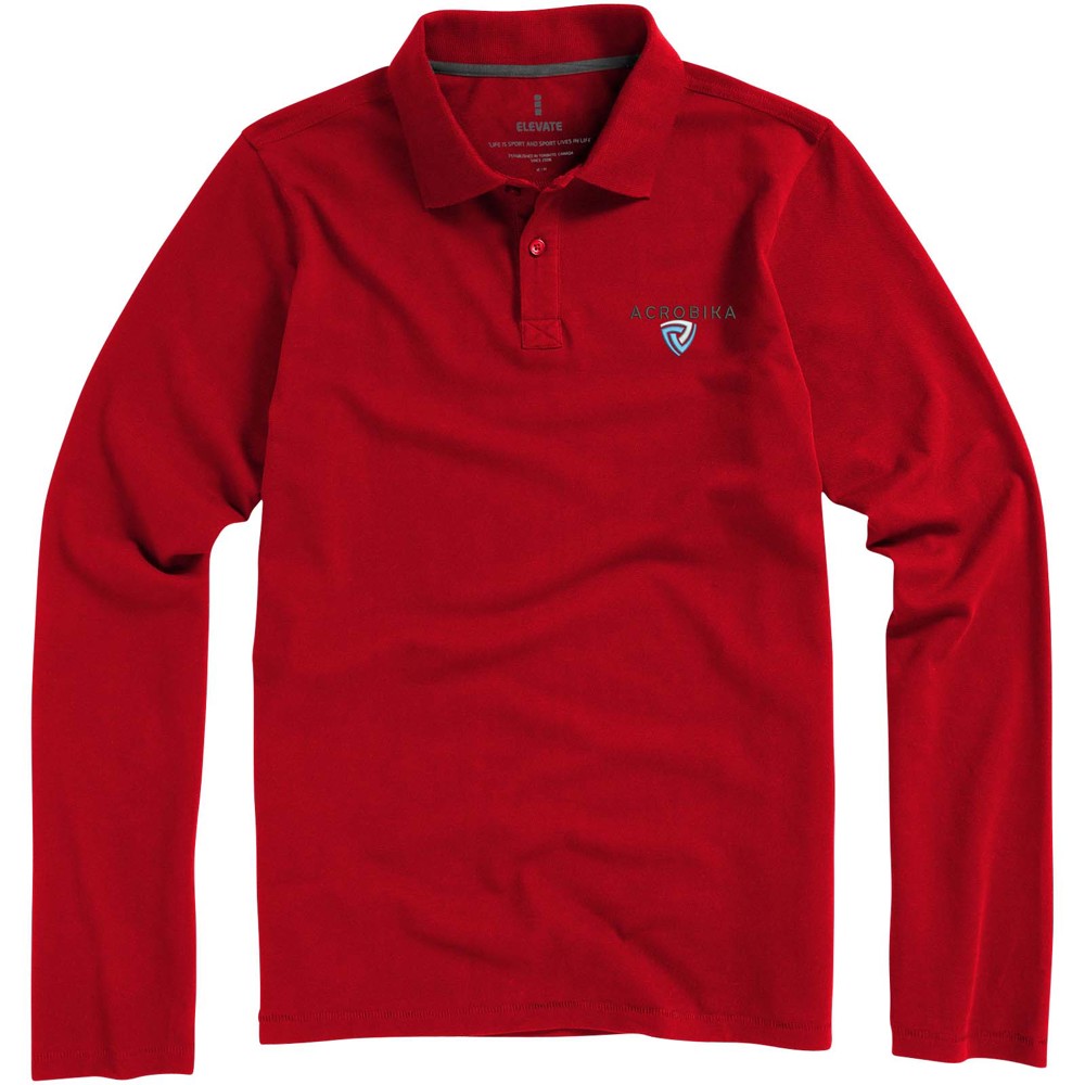 Calgary 180 g/m² herenpolo met lange mouwen
